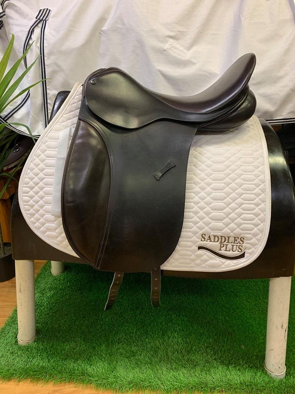COUNTY SHOW SADDLE 17.5W BROWN