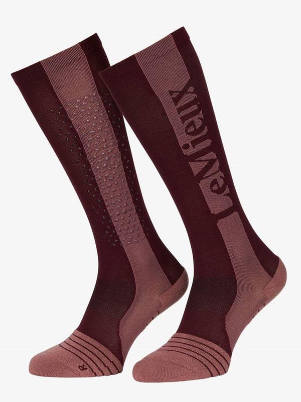 LEMIEUX SILICONE PERFORMANCE SOCKS MERLOT