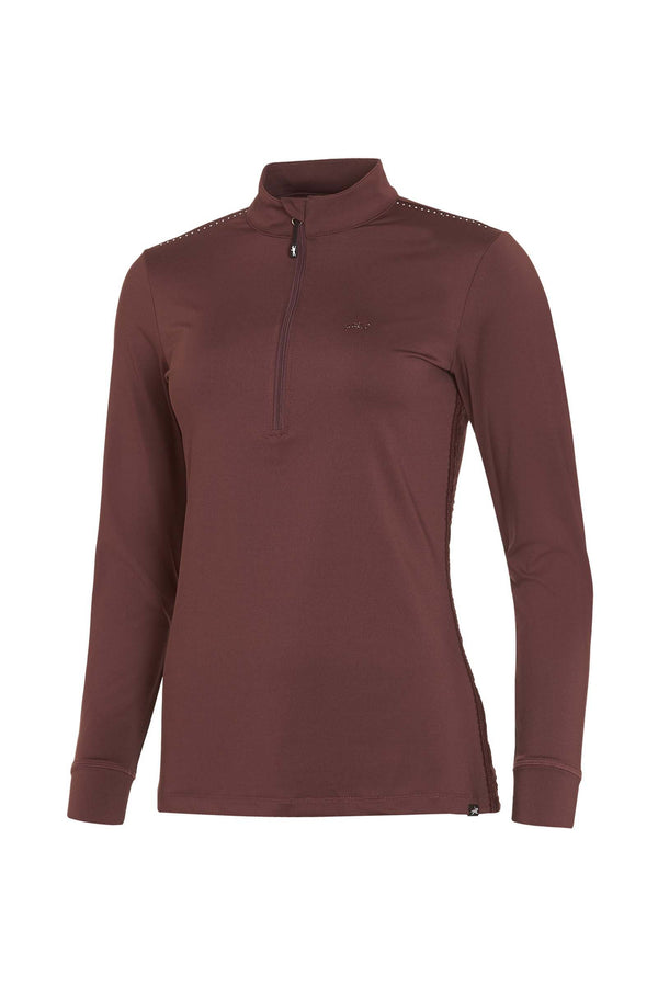 S.SPORTS PAGE L/S TOP WINE LARGE